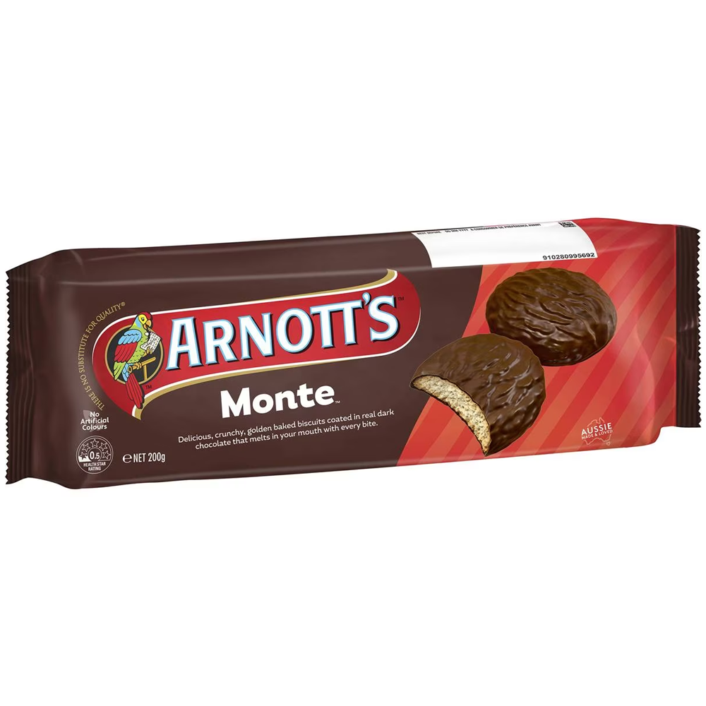 Arnott's Monte Chocolate Biscuits 200g