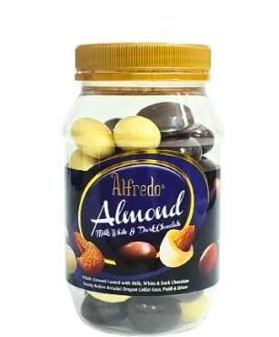 Alfredo Almond Milk, White and Dark Chocolate Jar 300g