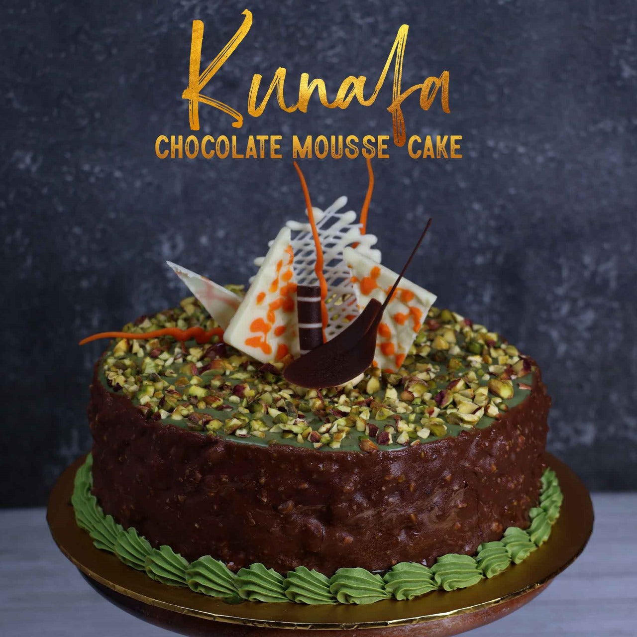 Kunafa Chocolate Mousse Cake