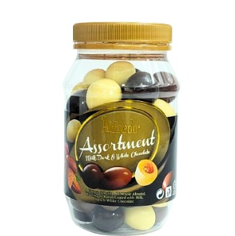 Alfredo Assortment Milk, White & Dark Chocolate Jar 300g