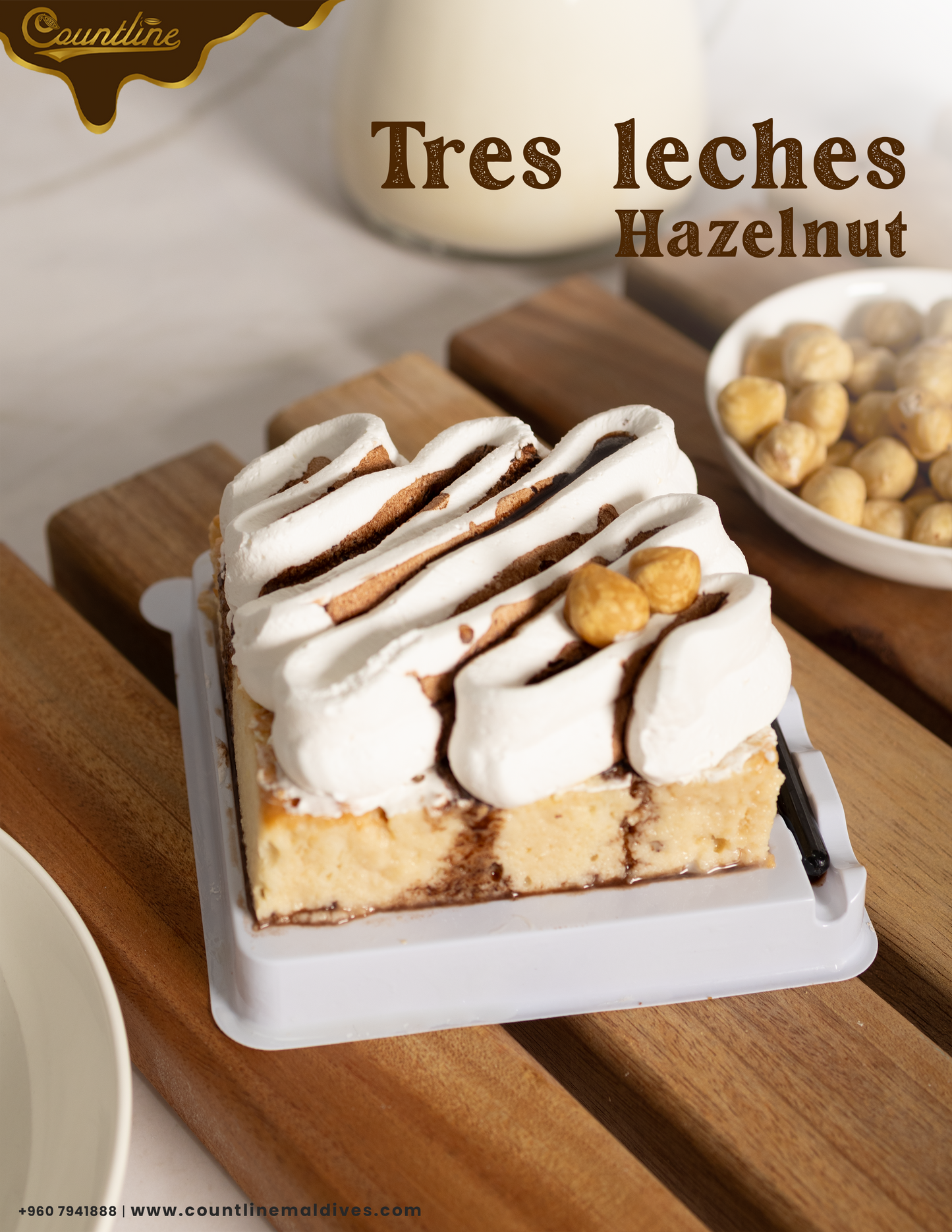 Tres Laches Hazelnut  (3pcs)