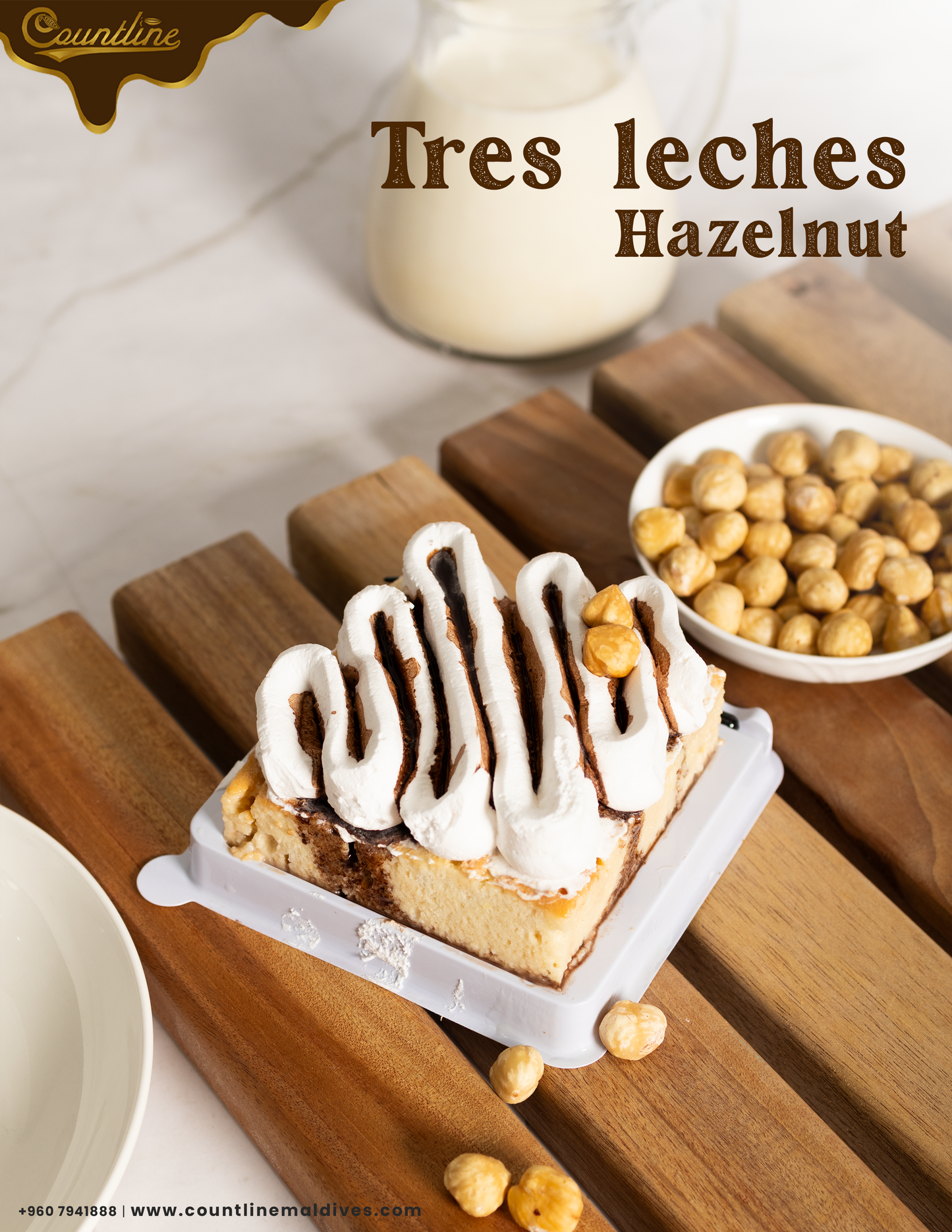 Tres Laches Hazelnut  (3pcs)