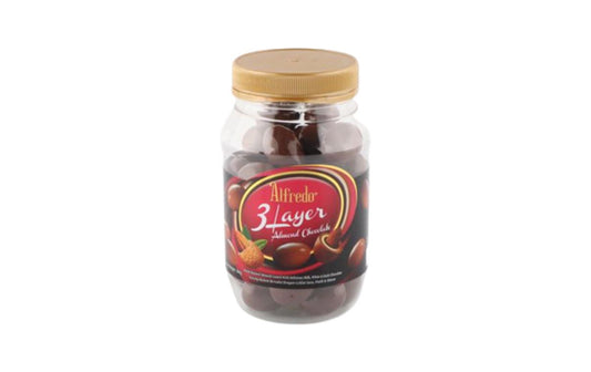 Alfredo 3 Layer Almond Chocolate Jar 300g